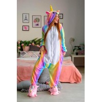 Пижама кигуруми Единорог Радужный для детей и взрослых