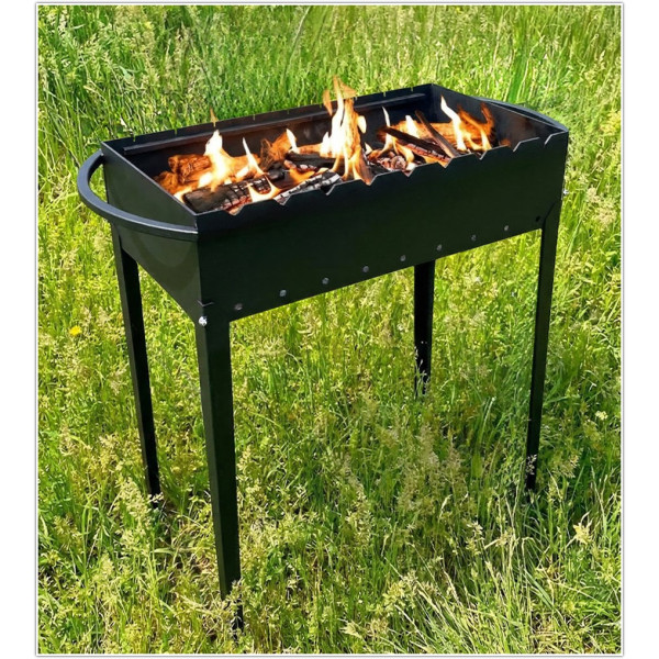 Мангал на 6, 9, 12 шампурів (2, 3, 4 мм) зі знімними ніжками