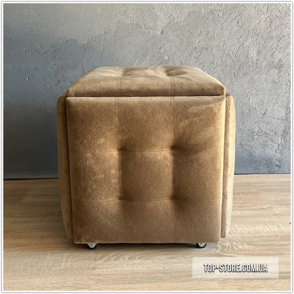Пуф-трансформер 5в1 - тканина Велюр "антикіготь" - Коричневий