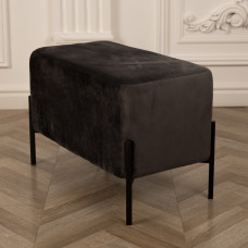 Пуф довгий 43см / 63см - Велюр "антикіготь" - темно-сірий, графіт