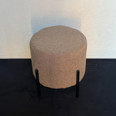 Пуф круглий Ø38см - тканина Тедди (Alpaca) - мокко