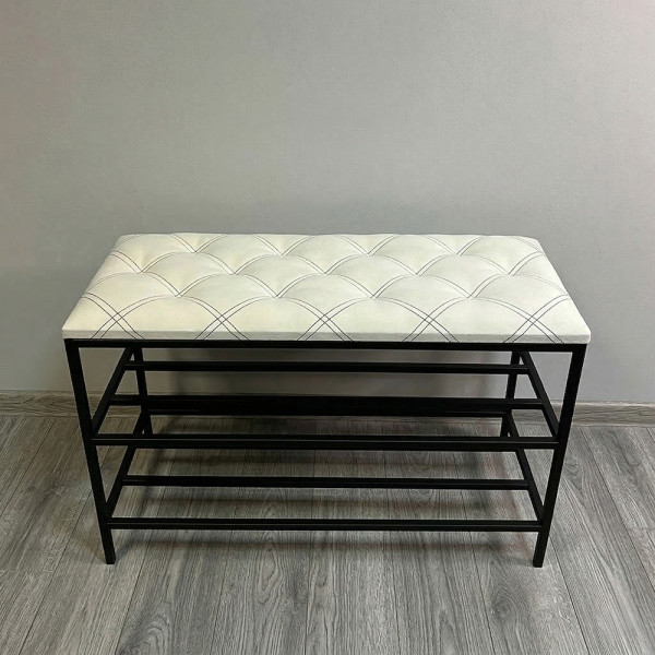 Банкетка 60, 80 и 100 см. - Велюр "антикоготь" – белый