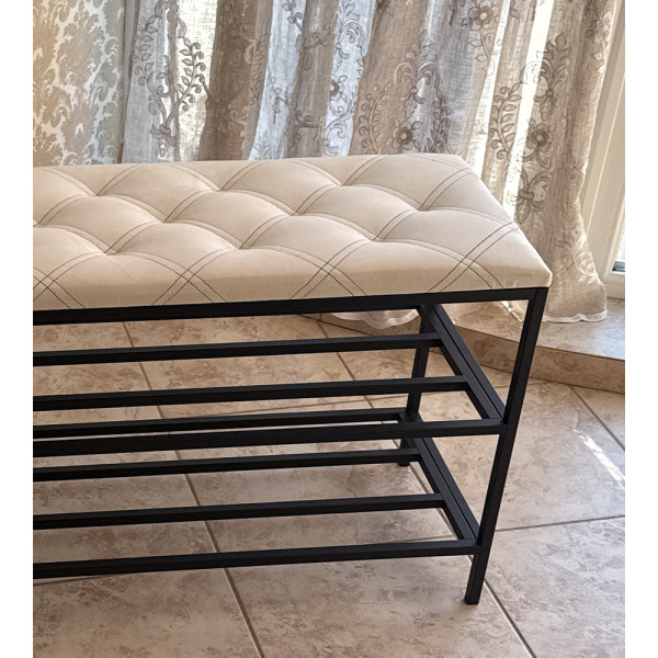 Банкетка 60, 80 и 100 см. - Велюр "антикоготь" – белый