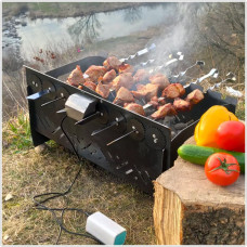 Автоматичний мангал (на 6-12 шампурів) із вбудованою шашличницею та мотором