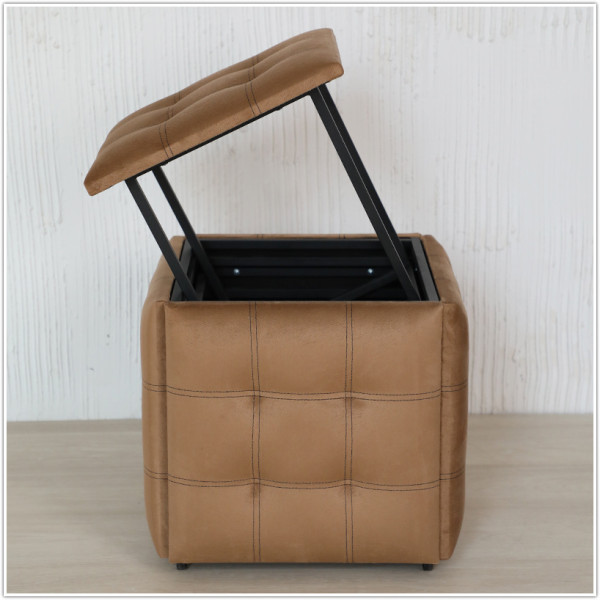 Пуф-трансформер 5в1 - тканина Велюр "антикіготь" - Коричневий