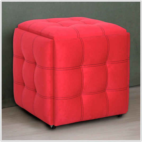 Пуф-трансформер 5в1 - тканина Велюр "антикіготь" - Червоний