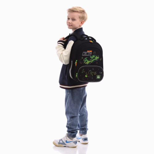 Рюкзак для школи каркасний GoPack Education Rasing King GO25-597M-5  подарунок олівці  (на зріст дитини 130-145 см)