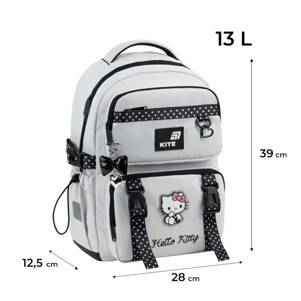 Шкільний рюкзак Kite Hello Kitty HK26-1022M   подарунок олівці та пенал   зовнішні габарити 39x28x12,5