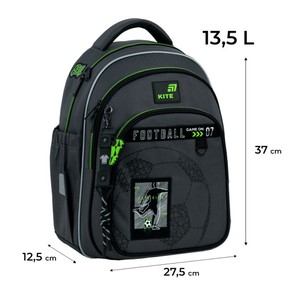 Шкільний рюкзак Kite Goal K26-763S-3  подарунок пенал  зовнішні габарити 37x27,5х12,5