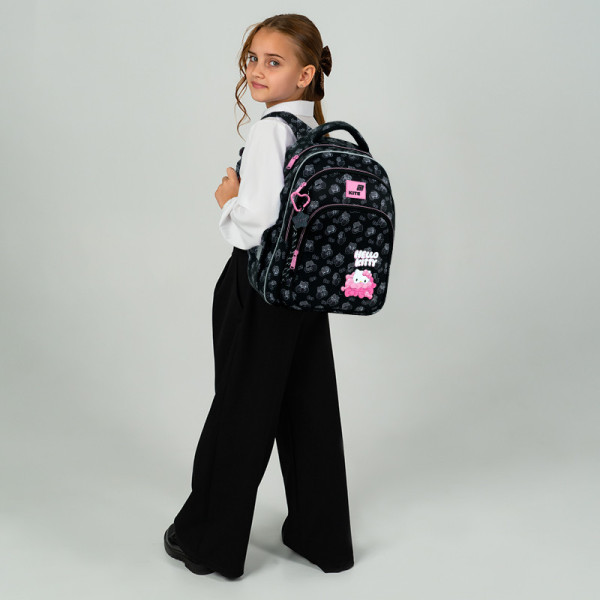 Шкільний рюкзак Kite Hello Kitty HK26-763M  подарунок ланчбокс та олівці  зовнішні габарити 39x29,5x14,2