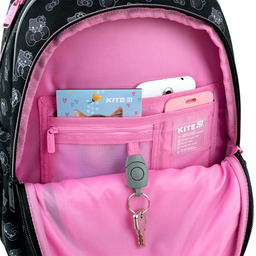 Шкільний рюкзак Kite Hello Kitty HK26-763M  подарунок ланчбокс та олівці  зовнішні габарити 39x29,5x14,2