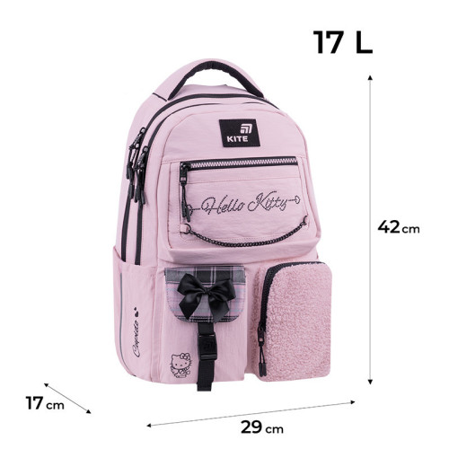 Рюкзак Kite Education teens Hello Kitty HK26-2587M-2  подарунок пляшка  (на зріст дитини 130-145 см)