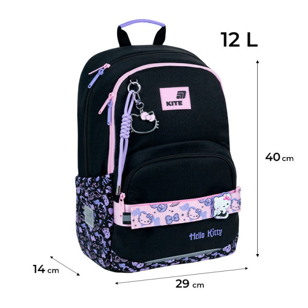Рюкзак шкільний Kite Education Hello Kitty HK26-585M  подарунок ланчбокс та пляшка  (на зріст дитини 130-145 см)