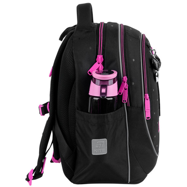 Рюкзак шкільний Kite Education Kuromi HK26-700M  подарунок пляшка, фарби та олівці  (на зріст дитини 130-145 см)