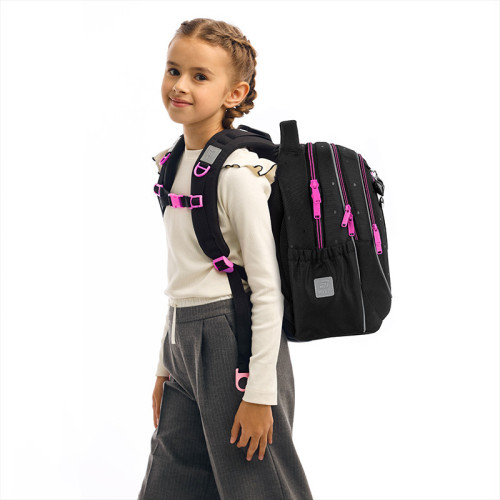 Рюкзак шкільний Kite Education Kuromi HK26-700M  подарунок пляшка, фарби та олівці  (на зріст дитини 130-145 см)