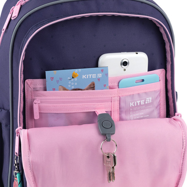 Рюкзак шкільний Kite Education Kuromi HK26-773M  подарунок пляшка та олівці  (на зріст дитини 130-145 см)