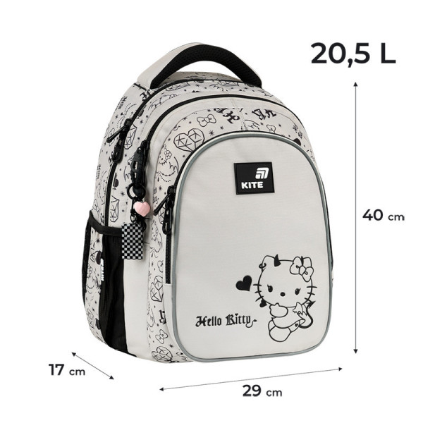 Рюкзак Kite Education teens Hello Kitty HK26-8001M  подарунок пляшка  (на зріст дитини 130-145 см)
