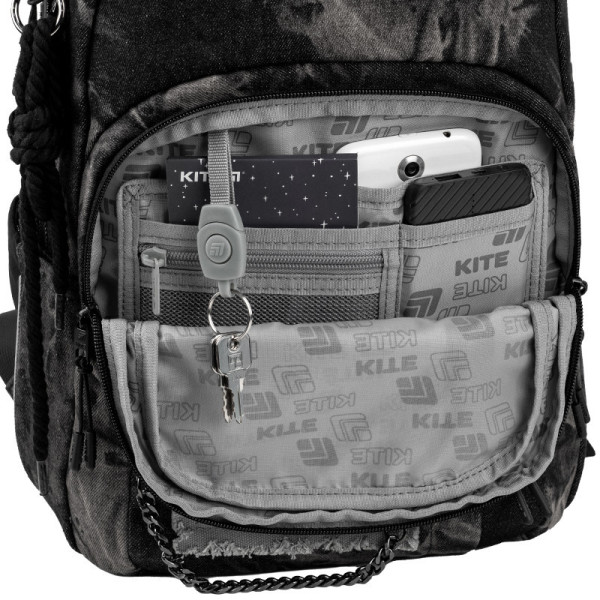Рюкзак Kite Education teens Denim Core K26-2578M-2  подарунок термос  (на зріст дитини 130-145 см)