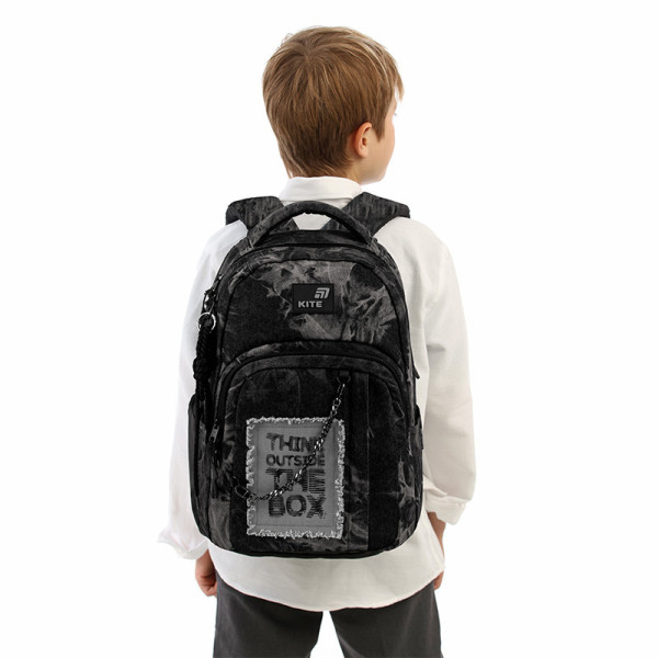 Рюкзак Kite Education teens Denim Core K26-2578M-2  подарунок термос  (на зріст дитини 130-145 см)
