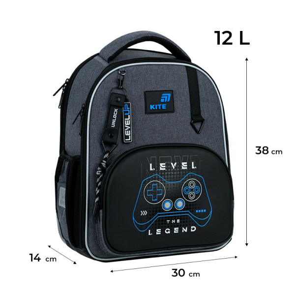 Рюкзак шкільний каркасний Kite Education Level UP K26-556M-3  подарунок пляшка та олівці  (на зріст дитини 130-145 см)
