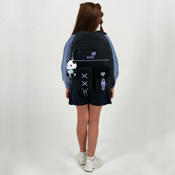 Рюкзак шкільний Kite Education Panda Love K26-584M-2  подарунок фарби та олівці  (на зріст дитини 130-145 см)