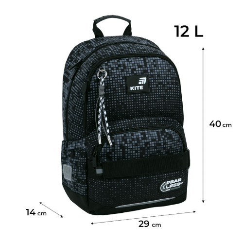 Рюкзак шкільний Kite Education Fearless K26-585M-3  подарунок пляшка, фарби та олівці  (на зріст дитини 130-145 см)