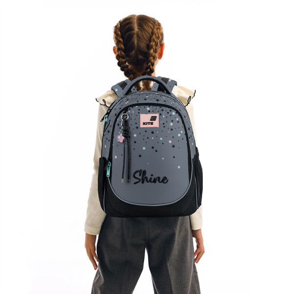 Рюкзак шкільний Kite Education Shine K26-700M-2  подарунок ланчбокс та пляшка  (на зріст дитини 130-145 см)