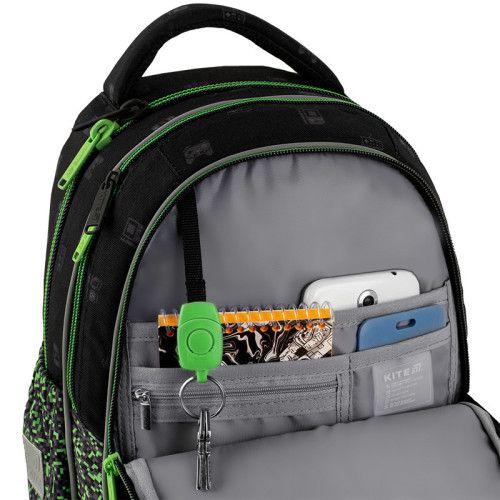 Рюкзак шкільний Kite Education Pixel K26-724S-4  подарунок пляшка та олівці  (на зріст дитини 115-130 см)