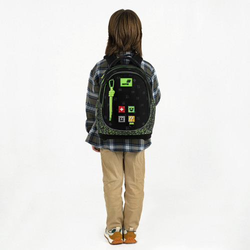 Рюкзак шкільний Kite Education Pixel K26-724S-4  подарунок пляшка та олівці  (на зріст дитини 115-130 см)