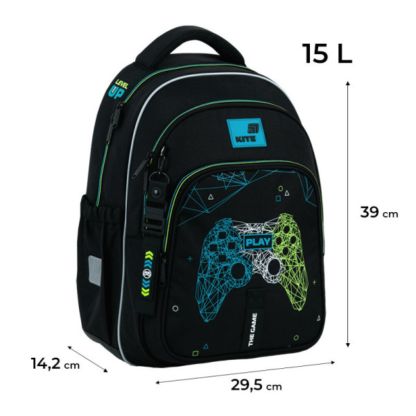 Рюкзак шкільний Kite Educatio Next Level K26-763M-4  подарунок пляшка та ланчбокс  (на зріст дитини 130-145 см)