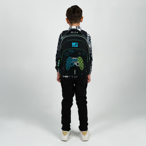 Рюкзак шкільний Kite Educatio Next Level K26-763M-4  подарунок пляшка та ланчбокс  (на зріст дитини 130-145 см)