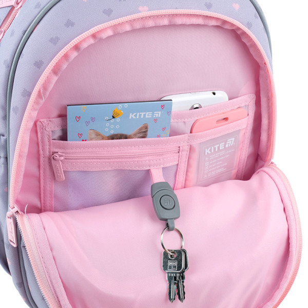 Рюкзак шкільний Kite Education Pixel Love K26-763S-1  подарунок пляшка та ланчбокс  (на зріст дитини 115-130 см)
