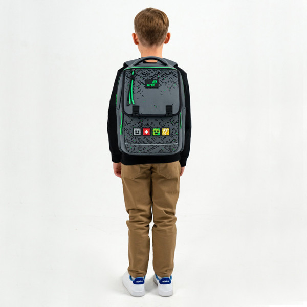 Рюкзак шкільний Kite Education Pixel K26-772M-2  подарунок фарби та олівці  (на зріст дитини 130-145 см)