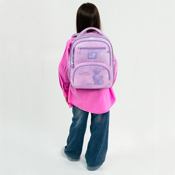 Рюкзак шкільний Kite Education Catsline K26-773M-1  подарунок пляшка та олівці  (на зріст дитини 130-145 см)