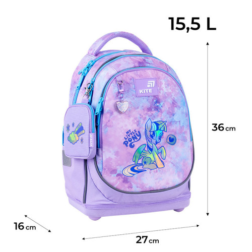 Рюкзак шкільний Kite Education My Little Pony LP26-724S  подарунок пляшка та олівці  (на зріст дитини 115-130 см)