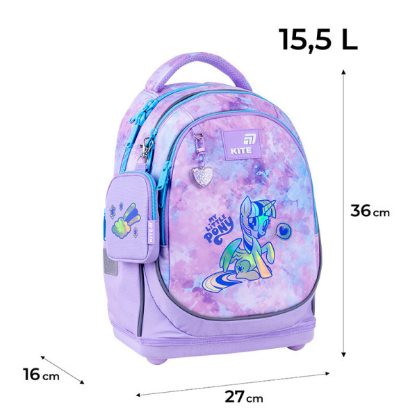 Рюкзак шкільний Kite Education My Little Pony LP26-724S  подарунок пляшка та олівці  (на зріст дитини 115-130 см)