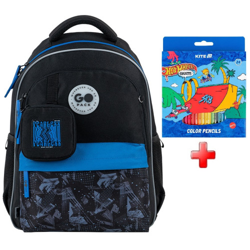 Рюкзак для школи GoPack Fearless Vibe GO26-182M-6  подарунок олівці на 24 кольори