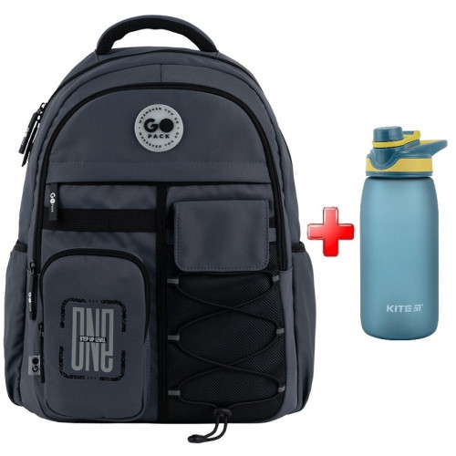 Рюкзак для міста GoPack GO26-184L-4  подарунок пляшка для води Kite