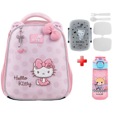 Рюкзак шкільний каркасний Kite Education Hello Kitty HK26-555S-2   подарунок ланчбокс та пляшка  (на зріст дитини 115-130 см)