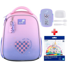 Рюкзак шкільний каркасний Kite Charming K26-555S-4  подарунок олівці та ланчбокс зовнішні габарити 36,5x27x15,5