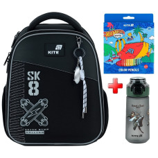 Рюкзак шкільний каркасний Kite Education Skate K26-555S-7  подарунок пляшка та олівці  (на зріст дитини 115-130 см)