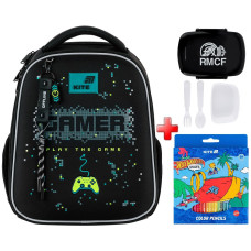 Шкільний каркасний рюкзак Kite Play the Game K26-555S-9  подарунок олівці та ланчбокс зовнішні габарити 36,5x27x15,5