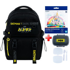 Шкільний рюкзак Kite DC Comics DC26-1022M  подарунок ланчбокс та олівці  зовнішні габарити 39x28x12,5