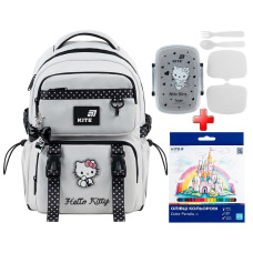 Шкільний рюкзак Kite Hello Kitty HK26-1022M  подарунок ланчбокс та олівці  зовнішні габарити 39x28x12,5