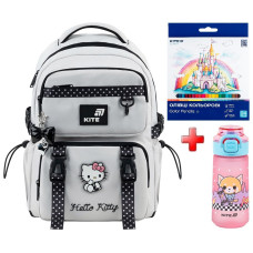Рюкзак шкільний Kite Education Hello Kitty HK26-1022M  подарунок олівці та пляшка  (на зріст дитини 130-145 см)