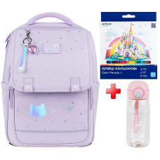 Рюкзак шкільний Kite Education So Cute K26-772M-1  подарунок пляшка та олівці  (на зріст дитини 130-145 см)
