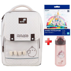 Рюкзак шкільний Kite Education Molang ML26-772M  подарунок пляшка та олівці  (на зріст дитини 130-145 см)