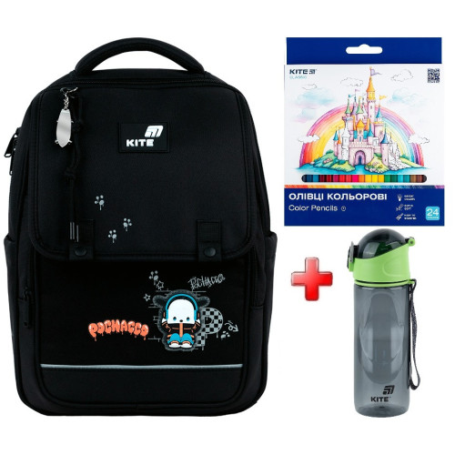 Рюкзак шкільний Kite Education Pochacco PC26-772M  подарунок пляшка та олівці  (на зріст дитини 130-145 см)