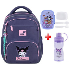 Рюкзак шкільний Kite Education Kuromi HK26-773M  подарунок пляшка та ланчбокс  (на зріст дитини 130-145 см)