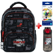 Рюкзак шкільний Kite Education Tokyo K26-773M-5  подарунок пляшка та олівці  (на зріст дитини 130-145 см)
